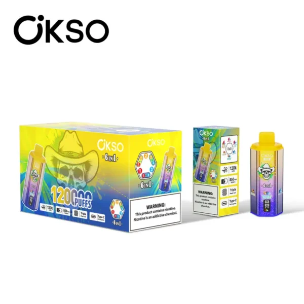 OKSO 120K Puffs 6 in 1 Best Disposable Vape Shop 120000 Free Shipping