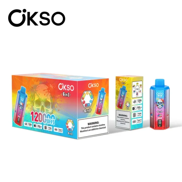 OKSO 120K Puffs 6 in 1 Best Disposable Vape Shop 120000 Free Shipping