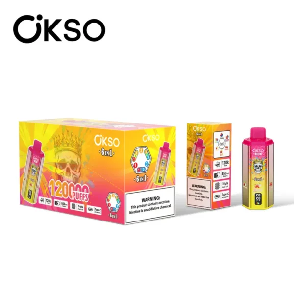 OKSO 120K Puffs 6 in 1 Best Disposable Vape Shop 120000 Free Shipping