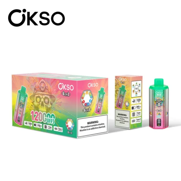 OKSO 120K Puffs 6 in 1 Best Disposable Vape Shop 120000 Free Shipping