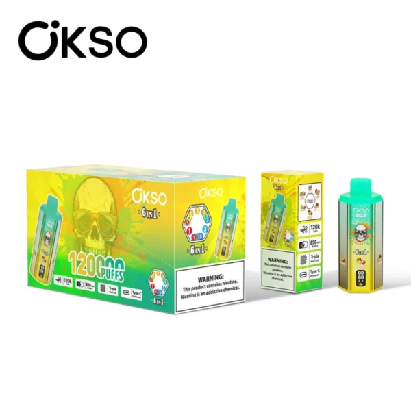 OKSO 120K Puffs 6 in 1 Best Disposable Vape Shop 120000 Free Shipping