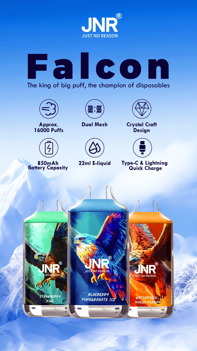 Puff 16k JNR 16000 Puffs Falcon Crystal Disposable Vape Pen Free Shipping EU Warehouse