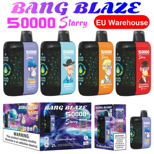 Puff EU Bang Blaze 50000 Puffs 50k Starry Disposable Vape Free Shipping