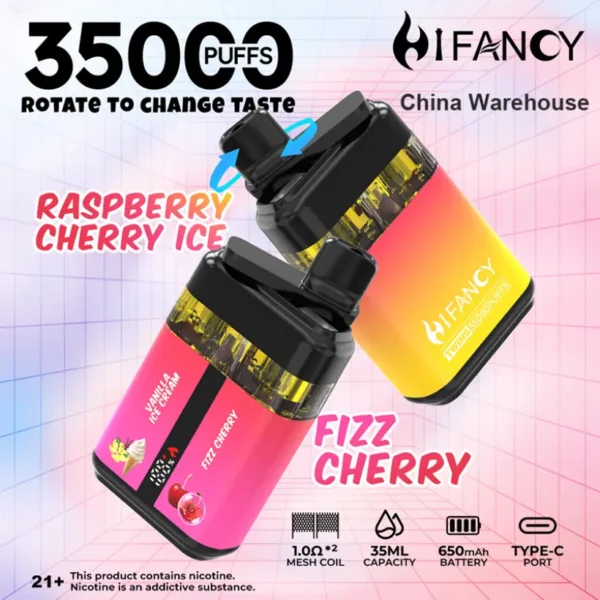 Puff EU Hifancy Twins 35000 Puffs 35k Disposable Vape Wholesale Free Shipping 3-7 Work Days Delivery