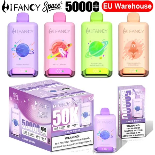 Puff EU Vape Hifancy 50000 Puffs 50k Disposable Vaper Wholesale 3-7 Work Days Delivery