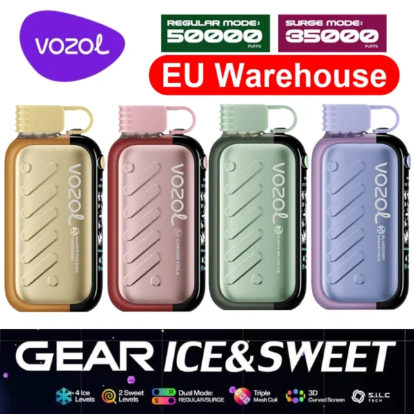 Puff EU Vozol 50k Puffs 50000 Ice Control Disposable Vape Wholesale Free Shipping