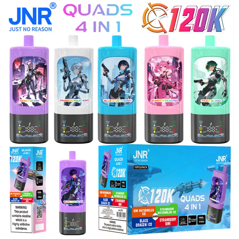 Puff JNR 120K Quads 120000 Puffs 4 in 1 Disposable Vape Shop Wholesale Free Shipping 1 Puff JNR 120K Quads 120000 Puffs 4 in 1 Disposable Vape Shop Wholesale Free Shipping