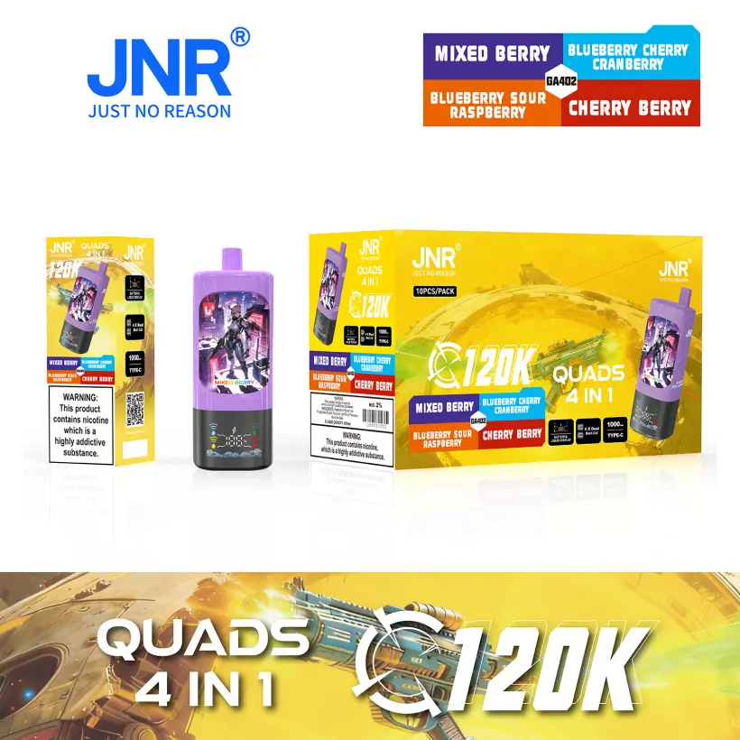 Puff JNR 120K Quads 120000 Puffs 4 in 1 Disposable Vape Shop Wholesale Free Shipping 4 Puff JNR 120K Quads 120000 Puffs 4 in 1 Disposable Vape Shop Wholesale Free Shipping
