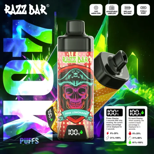 Razz Bar 40k Puffs Disposable Vape With Smart Screen Free Shipping