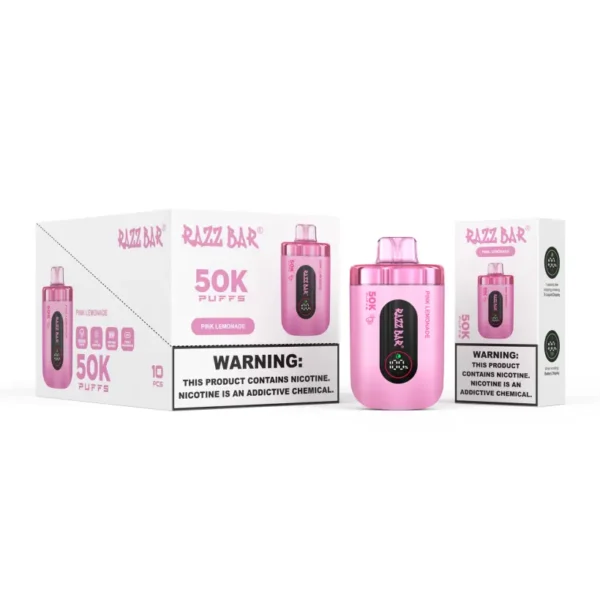 Razz Bar 50000 Puffs Rechargeable Disposable Vape Wholesale Free Shipping