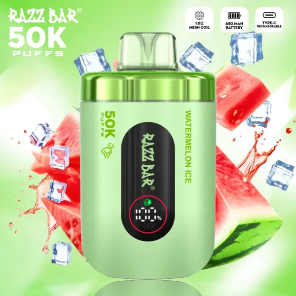 Razz Bar 50000 Puffs Rechargeable Disposable Vape Wholesale Free Shipping