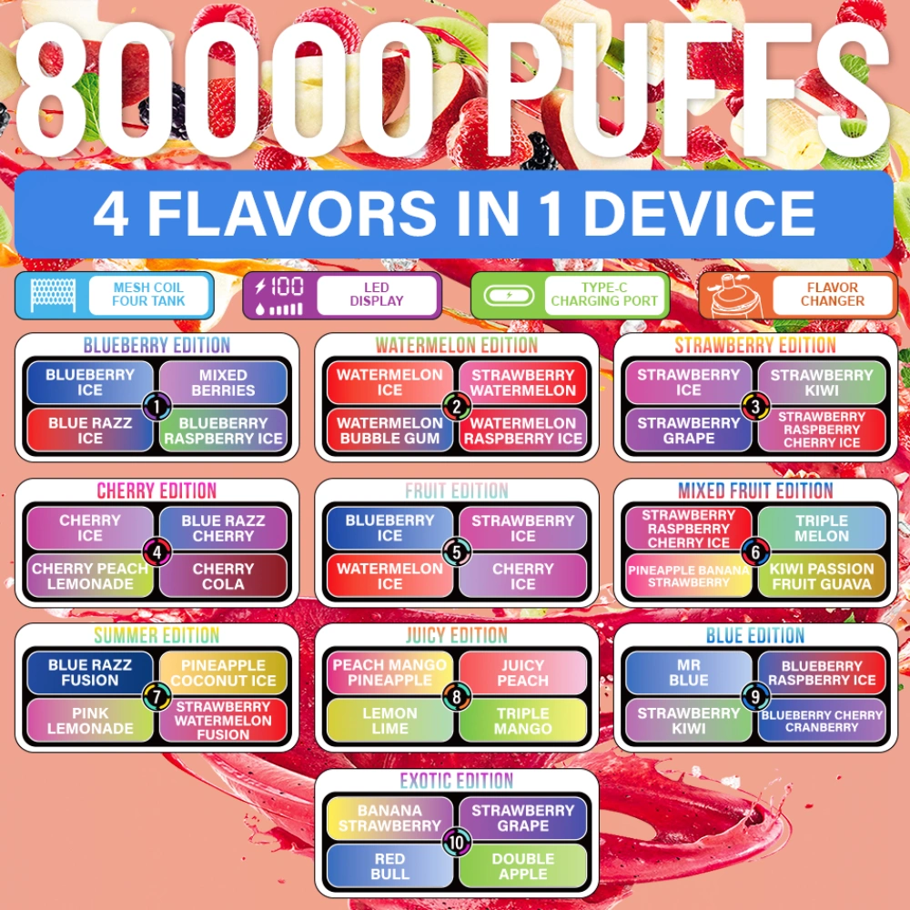 Stagbar 80k Puffs Disposbale Vape Stag Bar 4 in 1 Free Shipping EU Warehouse