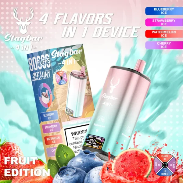 Stagbar 80k Puffs Disposbale Vape Stag Bar 4 in 1 Free Shipping EU Warehouse
