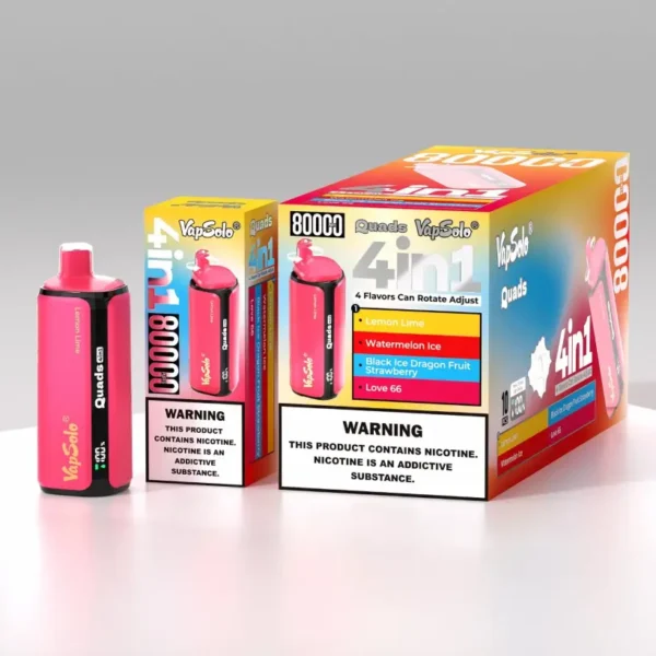 Vaposolo 80k Puffs Quads 4 in 1 Best Disposable Vape 80000 Free Shipping