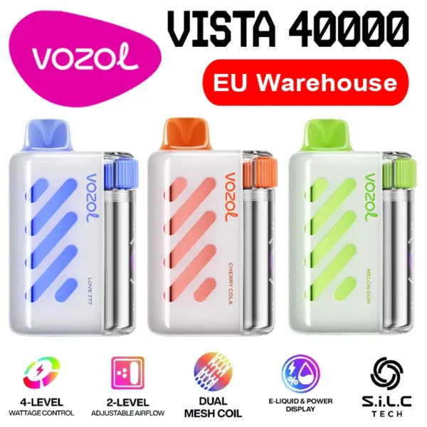 Vozol Vista 40000 Puffs 40k Disposable Vape Shop Free Shipping EU Warehouse
