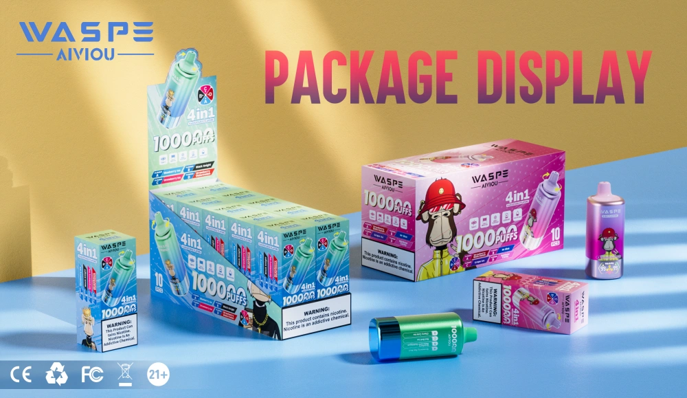 WASPE 100000 Puffs AIVIOU Disposable Vape 4 in 1 Free Shipping EU Warehouse
