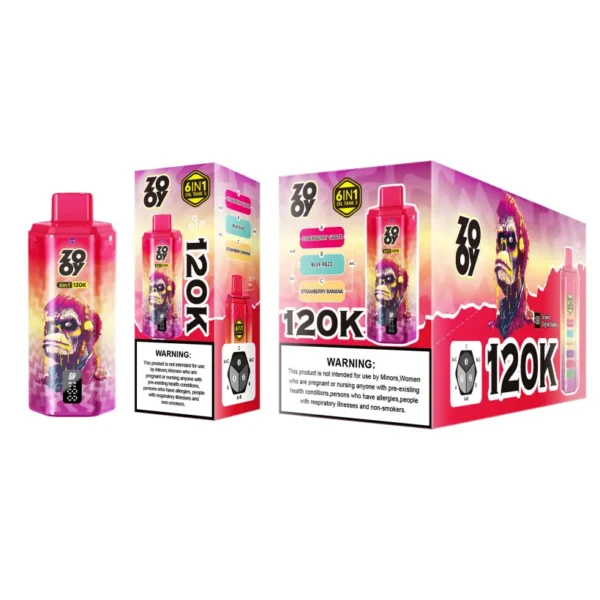 ZOOY 120K Puffs Disposable Vape 6 in 1 Vaper 120000 Puff Free Shipping