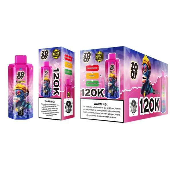 ZOOY 120K Puffs Disposable Vape 6 in 1 Vaper 120000 Puff Free Shipping