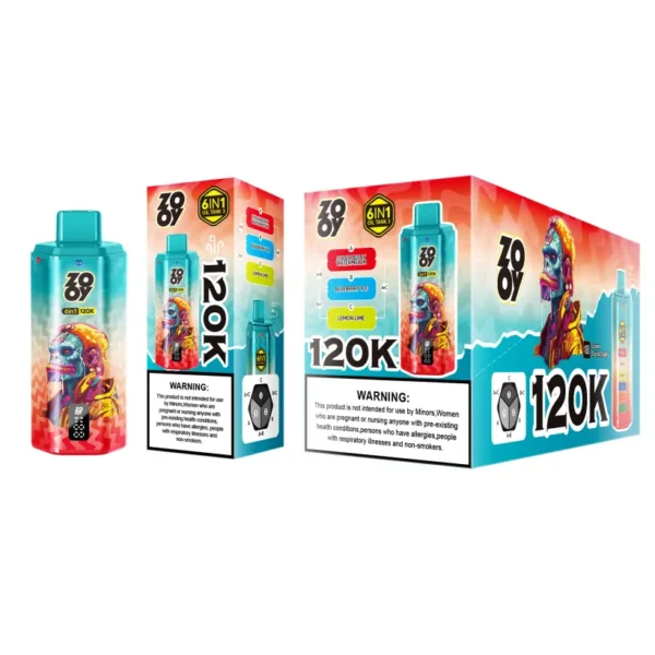 ZOOY 120K Puffs Disposable Vape 6 in 1 Vaper 120000 Puff Free Shipping