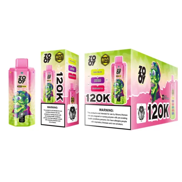 ZOOY 120K Puffs Disposable Vape 6 in 1 Vaper 120000 Puff Free Shipping