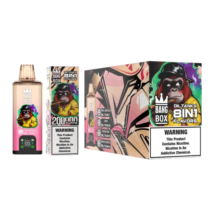 8 in 1 Vape Bang Box 200k Puffs Disposable E Cigarette Wholesale 200000 Free Shipping