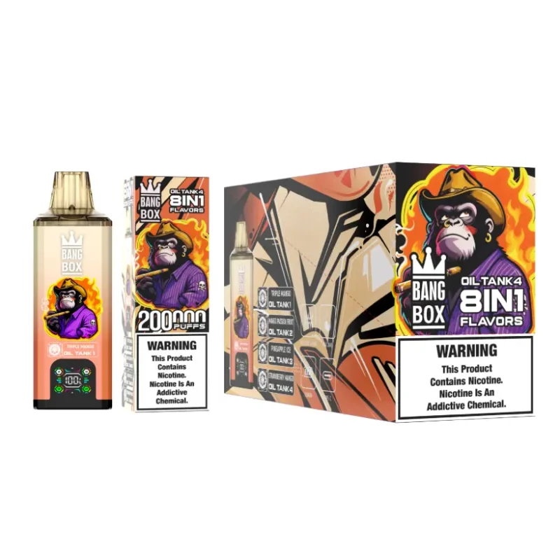 8 in 1 Vape Bang Box 200k Puffs Disposable E Cigarette Wholesale 200000 Free Shipping