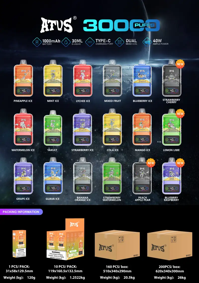 ATVS 30K Puffs 30000 Best Disposable Vape Wholesale Free Shipping 16 ATVS 30K Puffs 30000 Best Disposable Vape Wholesale Free Shipping
