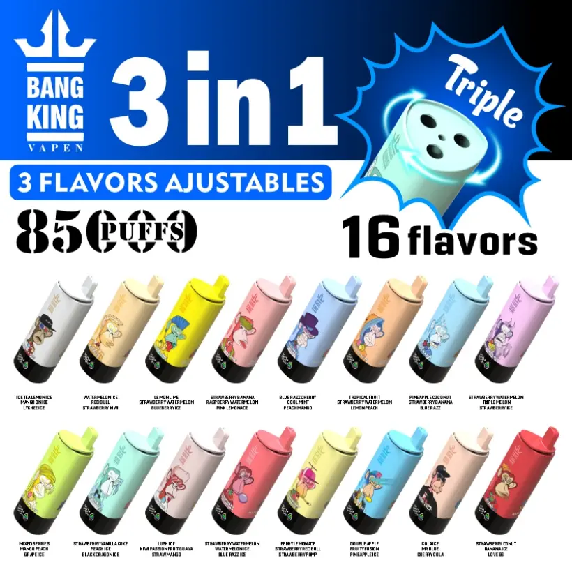 Bang King 85k Puffs 3 in 1 Best Disposable Vape Factory Free Shipping EU Warehouse