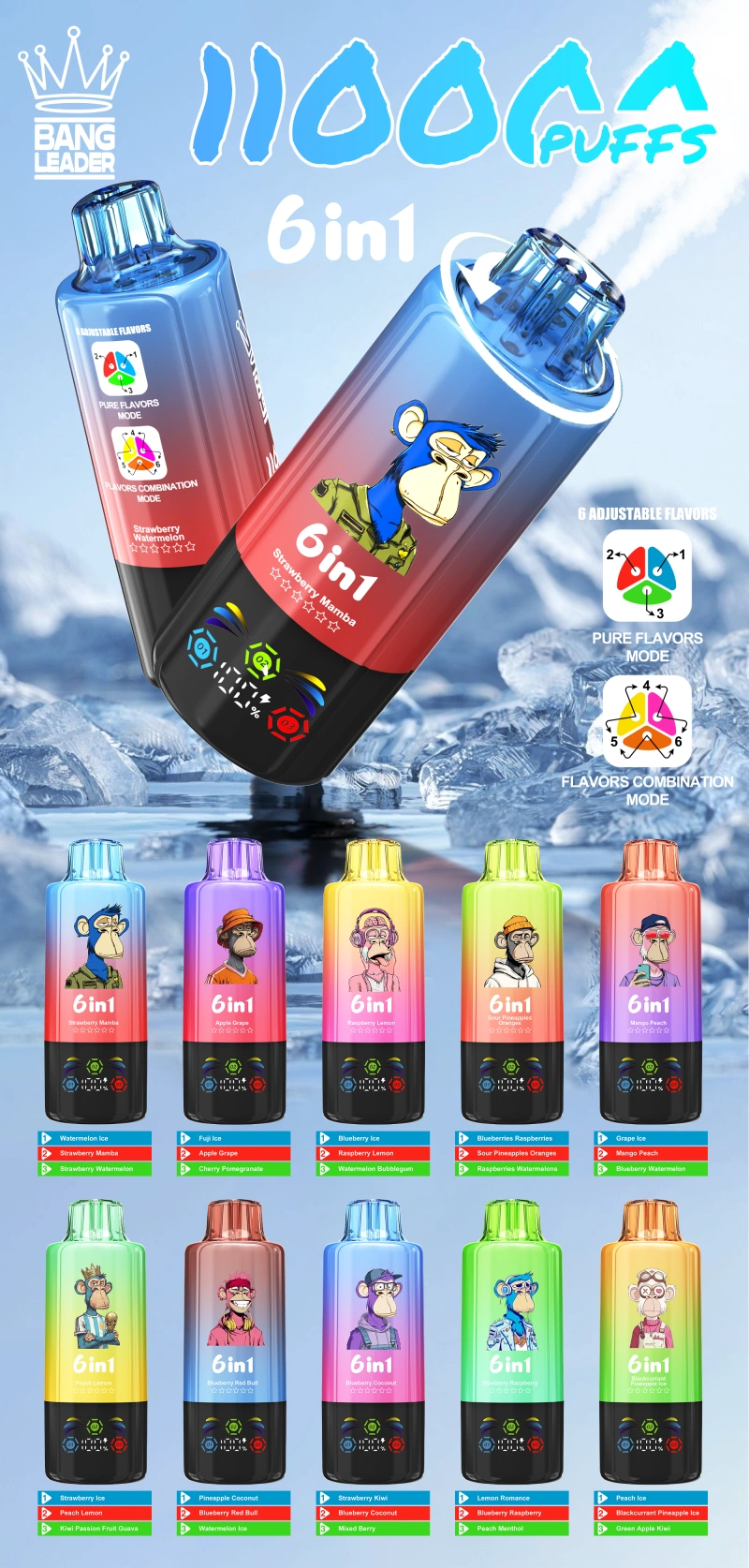 EU Vape Bang Leader 110k Puffs 110000 Disposable E Cigarette Fast Delivery