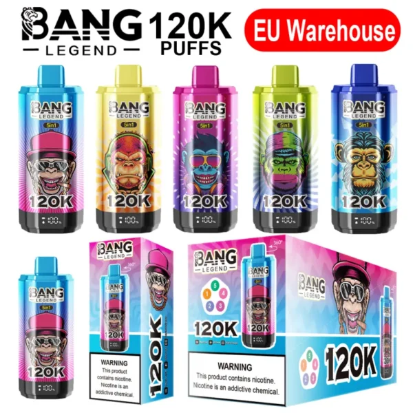EU Puff 120000 Bang Legend 120k 5 in 1 Longest Lasting Disposable Vape Free Shipping