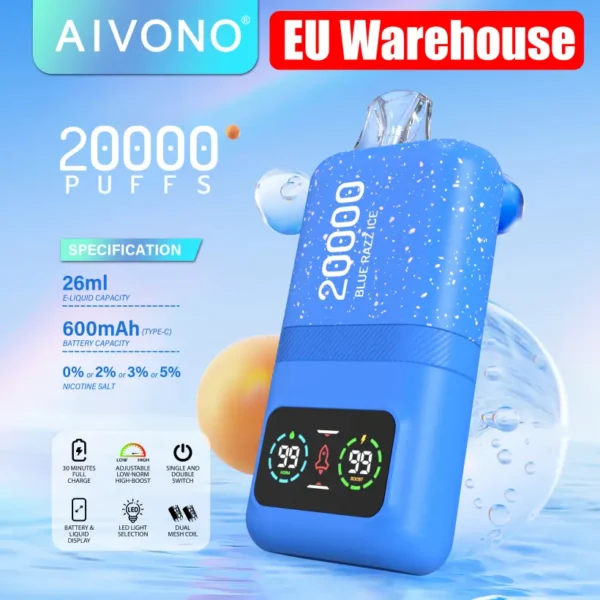 Cart 2 EU Puff 20k Aivono 20000 Puffs Disposable Vape Wholesale Free Shipping