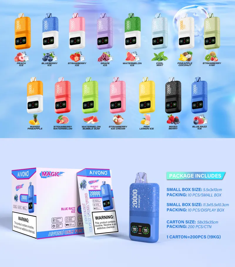 EU Puff 20k Aivono 20000 Puffs Disposable Vape Wholesale Free Shipping