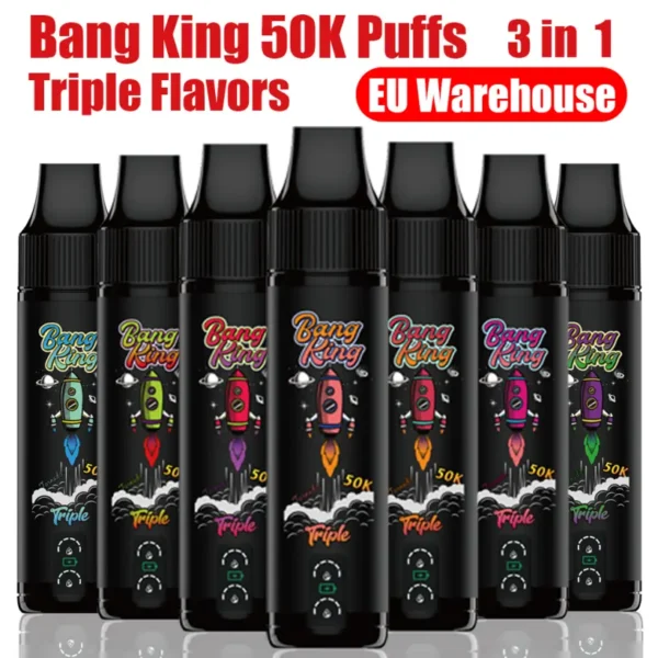 EU Vape Bang King 50k Puffs Triple Flavors 3 in 1 Best Disposable E Cigarette Free Shipping