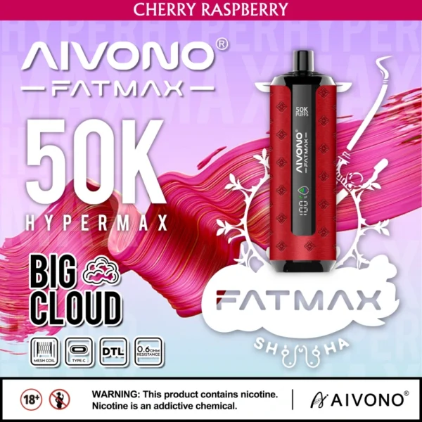 EU Warehouse Aivono Fatmax 50k Puffs 500000 Shisha Disposable Vape Big Cloud