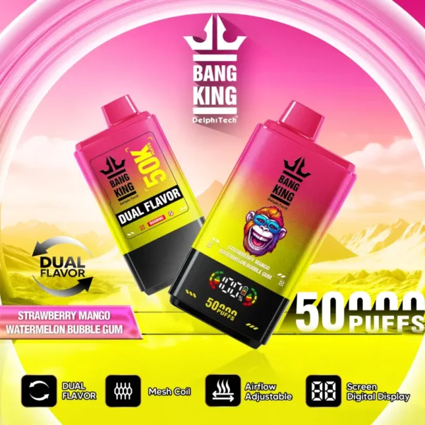 EU Warehouse Bang King 50000 Puffs 2 in 1 Disposable Vape 3 to 7 Work Days Delivery