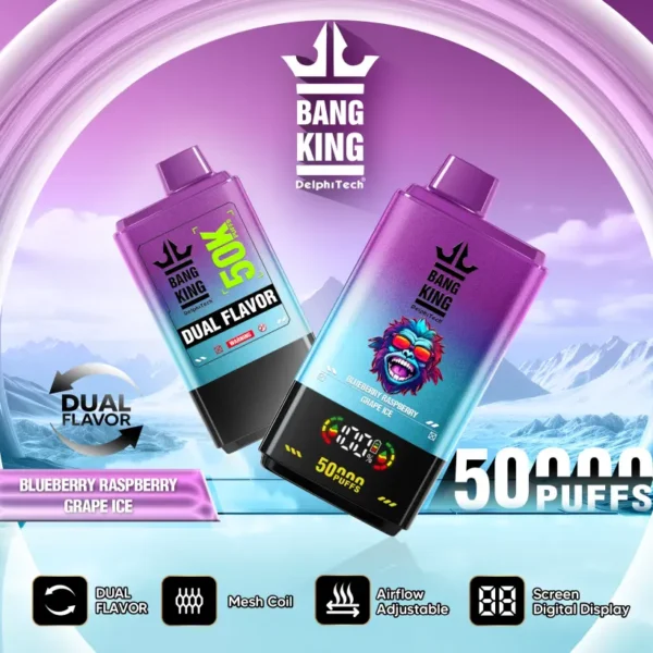 EU Warehouse Bang King 50000 Puffs 2 in 1 Disposable Vape 3 to 7 Work Days Delivery