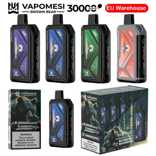 Vapomesi 30k Puffs Brown Bear Disposable Vape 30000 Free Shipping EU Warehouse