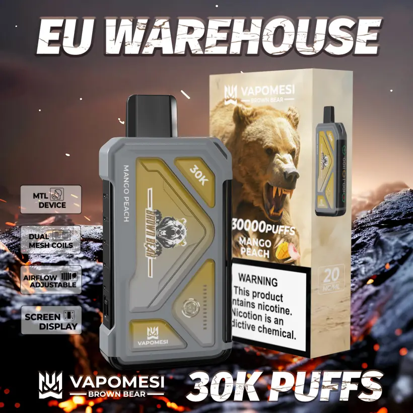 Vapomesi 30k Puffs Brown Bear Disposable Vape 30000 Free Shipping EU Warehouse 6 Vapomesi 30k Puffs Brown Bear Disposable Vape 30000 Free Shipping EU Warehouse