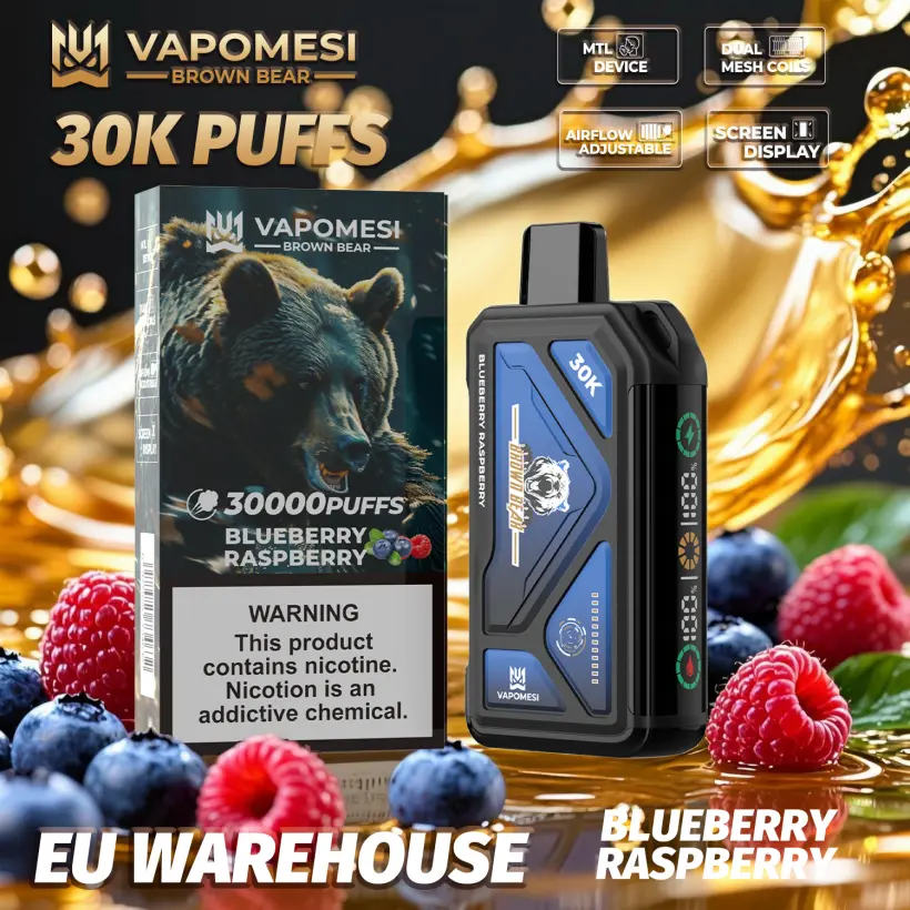 Vapomesi 30k Puffs Brown Bear Disposable Vape 30000 Free Shipping EU Warehouse 4 Vapomesi 30k Puffs Brown Bear Disposable Vape 30000 Free Shipping EU Warehouse