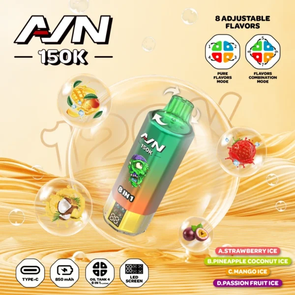 Aivono 150k Puffs 8 in 1 AIM Disposable Vape Free Shipping