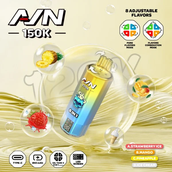 Aivono 150k Puffs 8 in 1 AIM Disposable Vape Free Shipping