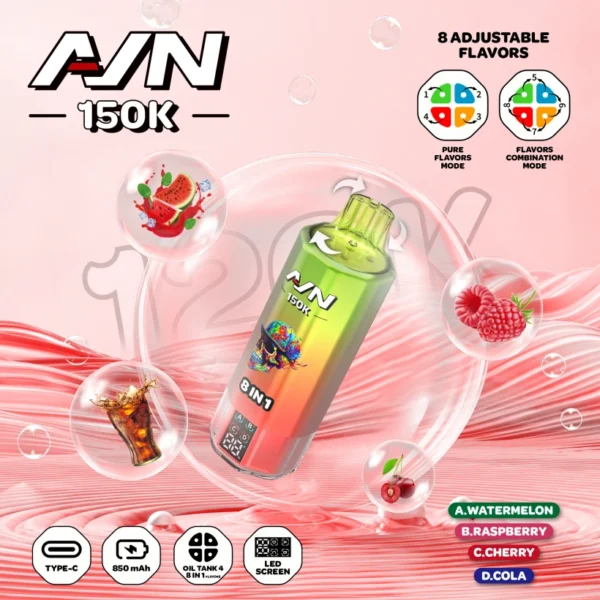 Aivono 150k Puffs 8 in 1 AIM Disposable Vape Free Shipping