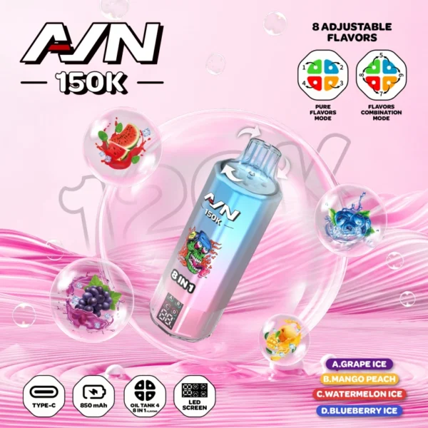 Aivono 150k Puffs 8 in 1 AIM Disposable Vape Free Shipping