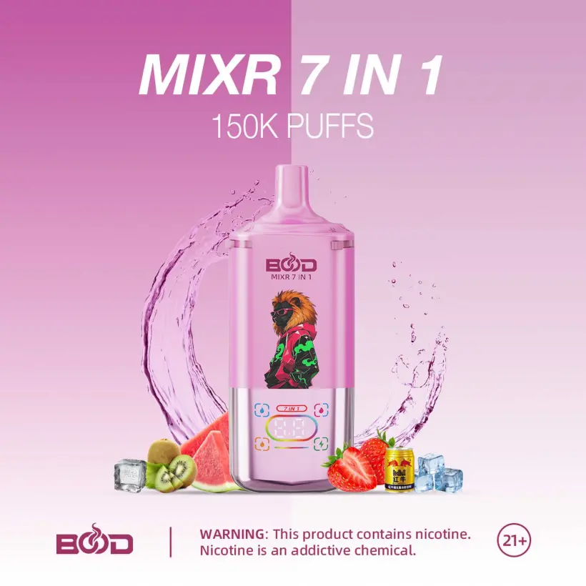 BOOD 150K Puffs MIXR 7 in 1 Flavors Disposable Vape Wholesale Free Shipping 2 BOOD 150K Puffs MIXR 7 in 1 Flavors Disposable Vape Wholesale Free Shipping