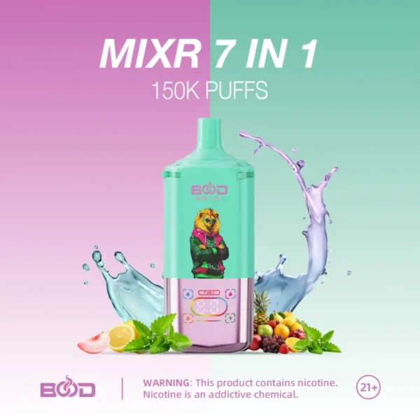 BOOD 150K Puffs MIXR 7 in 1 Flavors Disposable Vape Wholesale Free Shipping 15 BOOD 150K Puffs MIXR 7 in 1 Flavors Disposable Vape Wholesale Free Shipping