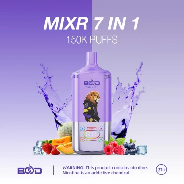 BOOD 150K Puffs MIXR 7 in 1 Flavors Disposable Vape Wholesale Free Shipping 14 BOOD 150K Puffs MIXR 7 in 1 Flavors Disposable Vape Wholesale Free Shipping