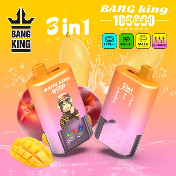 Bang King 100k Puffs 3 in 1 Smart Screen Disposable Vape Wholesale Free Shipping