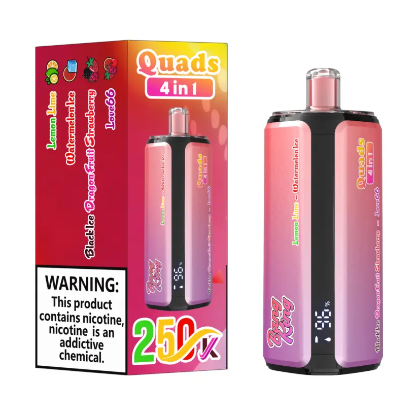 Bang King 250k Puffs 4 in 1 Quads Disposable Vape Free Shipping China Warehouse 4 Bang King 250k Puffs 4 in 1 Quads Disposable Vape Free Shipping China Warehouse