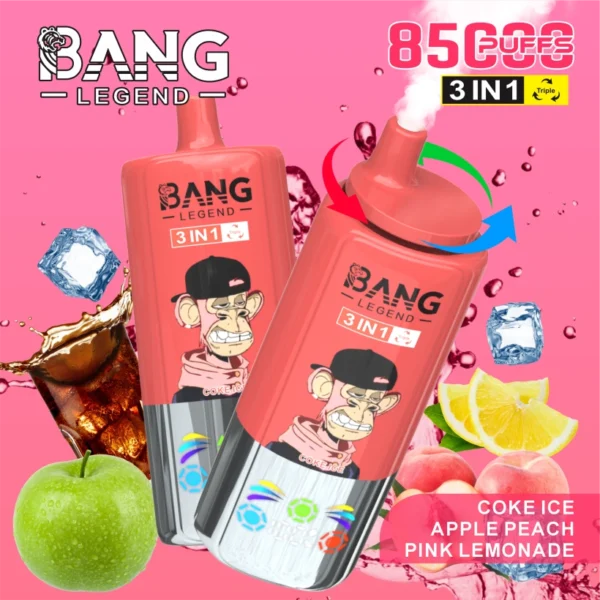 Bang Legend 85000 Puffs 85k 3 in 1 Disposable Vape Free Shipping China Warehouse