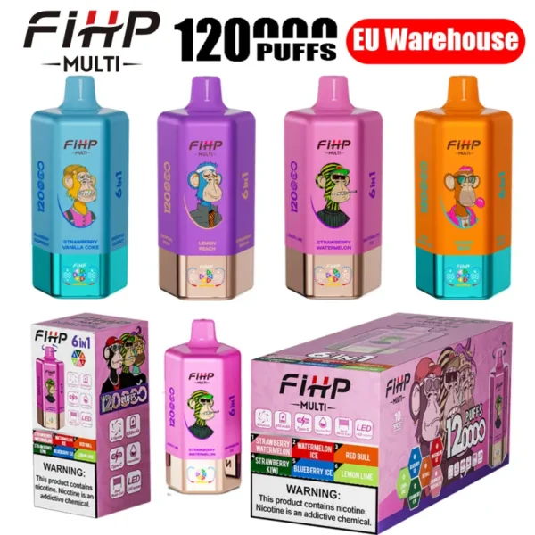 FIHP 120K Puffs 6 in 1 Disposable Vape 120000 Wholesale Free Shipping EU Warehouse